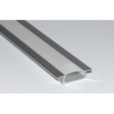 Встраиваемый алюминиевый профиль, Серебристый анодированный 2000х22х6мм для однорядной ленты  Комфортный свет СП251