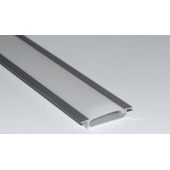Встраиваемый алюминиевый профиль, Серебристый анодированный 2000х30,8х6мм, для всех двухрядных лент