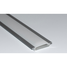 Встраиваемый алюминиевый профиль, Серебристый анодированный 2000х30,8х6мм, для всех двухрядных лент Комфортный свет СП253
