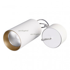 Светильник подвесной SP-POLO-R85-2-15W Warm White 40deg (White, Gold Ring) Arlight 022944