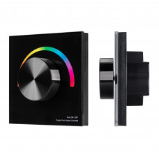 Панель SMART-P8-RGB-G-IN Black (12-24V, 3x4A, Rotary, 2.4G) (Arlight, IP20 Пластик, 5 лет) Arlight 033763