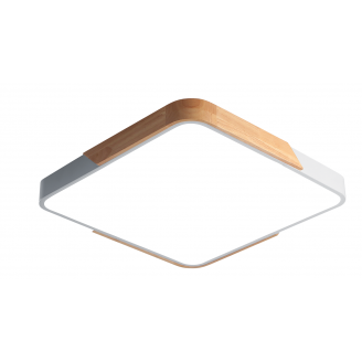 Светильник светодиодный PPB Sсandic-S 36w 4000K WH/Wс деревянной планкой IP20 330*330*50 Jazzway 5037311