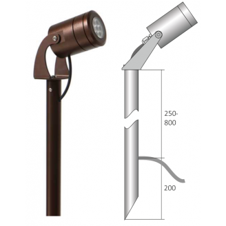 Столбик грунтовый SP25 для светильников серии EM, EMS ABC Lighting SP25-EM-EMS