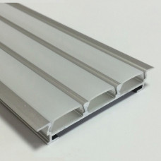 Встраиваемый алюминиевый профиль, Серебристый анодированный 2000х56,6х9мм Комфортный свет СП254