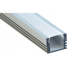 Накладной алюминиевый профиль, Серебристый анодированный 2000х16х12мм Комфортный свет СП262