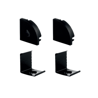 Набор аксессуаров для профиля LR49, черный Led-Crystal R49-BL