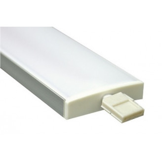 Накладной алюминиевый профиль, Cеребристый анодированный 2000х44,8х11,1мм для многорядной ленты Комфортный свет СП268