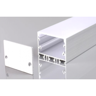 Накладной алюминиевый профиль, Серебристый анодированный 2000х50х35мм Комфортный свет СП288