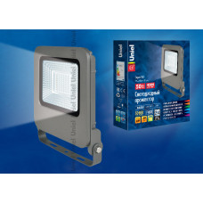 Прожектор светодиодный ULF-F17-50W/DW IP65 195-240В SILVER UNIEL UL-00002070