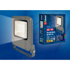 Прожектор светодиодный ULF-F17-50W/WW IP65 195-240В SILVER UNIEL UL-00002072