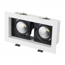 Светильник CL-KARDAN-S180x102-2x9W Day (WH-BK, 38 deg) Arlight 024129