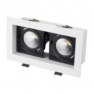 Светильник CL-KARDAN-S180x102-2x9W Warm (WH-BK, 38 deg) Arlight 024130