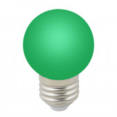 Лампа светодиодная Volpe E27 1W зеленая LED-G45-1W/GREEN/E27/FR/С