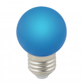 Лампа светодиодная Volpe E27 1W синяя LED-G45-1W/BLUE/E27/FR/С