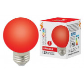 Лампа светодиодная Volpe E27 3W красная LED-G60-3W/Red/E27/FR/С UL-00006959