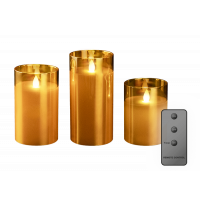 Свечи ФАZА CL7-SET3-gd (3 cвечи, пульт ДУ, золот)