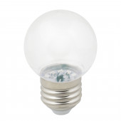 Лампа декоративная светодиодная LED-G45-1W-3000K-E27-CL-С . Форма 