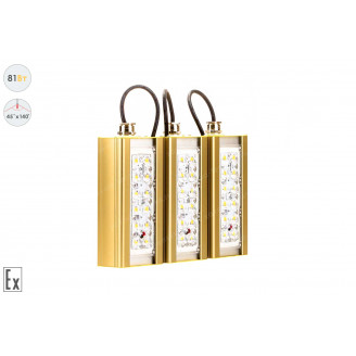 Магистраль Взрывозащищенная GOLD, универсальный U-3, 81 Вт, 45X140°, светодиодный светильник ЗАВОД-ЛЕНСВЕТ LSS-ST-U3-018-1EX/2EX-MG-81-13365-4000-45X140-67