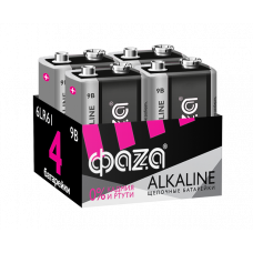 Элемент питания 6LR61 Alkaline Pack-4 ФАZA 5030602