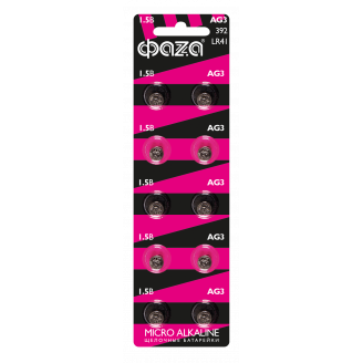 Батарейки AG3 ФАZА LR 41 BL-10 ФАZA 5002524