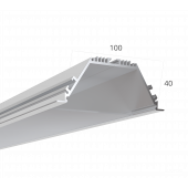 Алюминиевый LED профиль LINE 10040 IN ral9003 LT70 (с экраном) — 3000мм