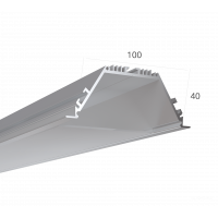 Алюминиевый LED профиль LINE 10040 IN RAW LT70 (с экраном) — 2000мм
