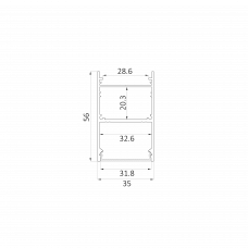 Алюминиевый LED профиль LINE 3556 6063 0243400