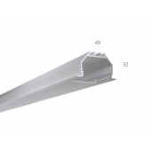 Алюминиевый LED профиль LINE 4932 IN RAW LT70 (с экраном) — 2000мм