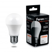 Лампа светодиодная Feron Pro E27 7W 6400K матовая LB-1007 