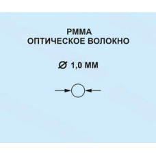 FPV-010 Моножильное оптическое волокно без оплетки, активный диаметр 0,75 мм. Точка Зрения 000053