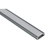 Накладной алюминиевый профиль, Серый анодированный 2000х15,2х6мм 
