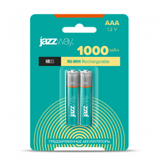 Аккумулятор JAZZWAY AAA 1000мАч предзаряженные HR03-1000-2B Jazzway 5007932
