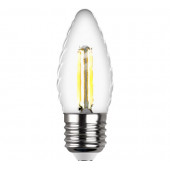 Лампа светодиодная филаментная REV TC37 E27 7W нейтральный белый свет свеча на ветру 32491 1