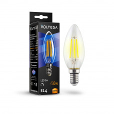 Светодиодная лампа Crystal Candle 5W 2800K E14 DIM Voltega 8460