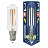 Лампа светодиодная Uniel E14 5W 3000K прозрачная LED-Y25-5W/3000K/E14/CL GLZ04TR