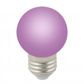 Лампа светодиодная Volpe E27 1W фиолетовая LED-G45-1W/PURPLE/E27/FR/С