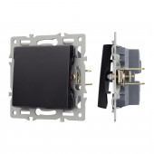 Механизм выключателя одноклавишный проходной SWT-MKP1-PL-BK (250V, 16A), черный