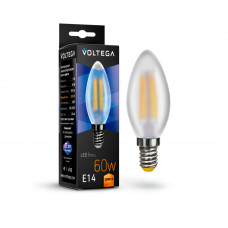 Светодиодная лампа Crystal Candle matt 6W 2800K E14 Voltega 7044