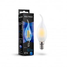 Светодиодная лампа Crystal Candle wind matt 6W 4000K E14 Voltega 7026
