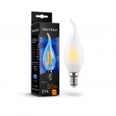 Светодиодная лампа Crystal Candle wind matt 6W 2800K E14
