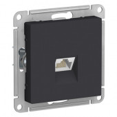 Розетка ATLASDESIGN компьютерная RJ45 механизм карбон ATN001083 Systeme Electric