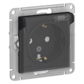 Розетка с заземл. со шторк с крышк., 16А, IP44, механизм, КАРБОН ATN441046 Systeme Electric