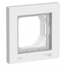 Рамка однопостовая ATLASDESIGN AQUA IP44 белый ЭТМ ATN440101