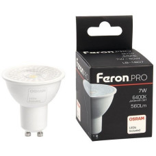 Лампа светодиодная Feron GU10 7W 6400K матовая LB-1607 Feron 38178