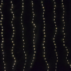 Электрогирлянда Занавес водопад 400 тепло белый LED, 1,5х2м, работа от USB,  8 режимов Jazzway CLLDM400WW-C-USB-RC