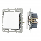 Механизм выключателя одноклавишный перекрёстный SWT-MKX1-PL-WH (250V, 16A)