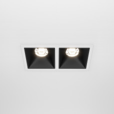 Встраиваемый светильник Alfa LED 4000K 2x10Вт 36° Dim Triac бело-черный Maytoni DL043-02-10W4K-D-SQ-WB