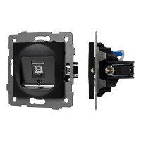Механизм компьютерной розетки SCT-MPC1-PL-BK-V (RJ-45, CAT6)