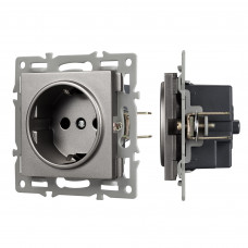 Механизм электрической розетки SCT-MEU1-PL-GR (250V, 16A) Arlight 043732