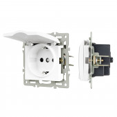 Механизм розетки влагозащищённый SCT-MCP-PL-WH (250V, 16A)